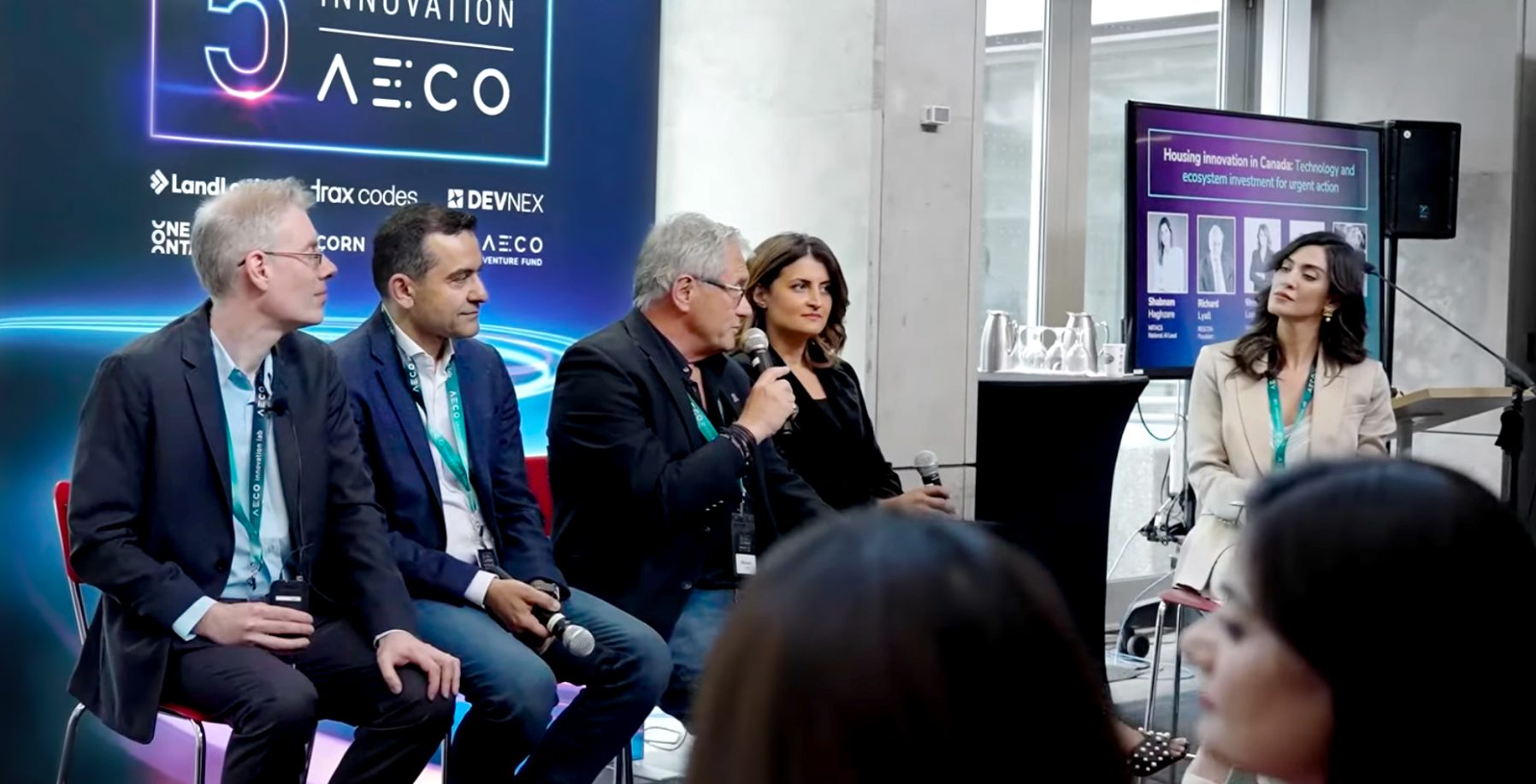 Panel discussion at the AECO 5 years of innovation event