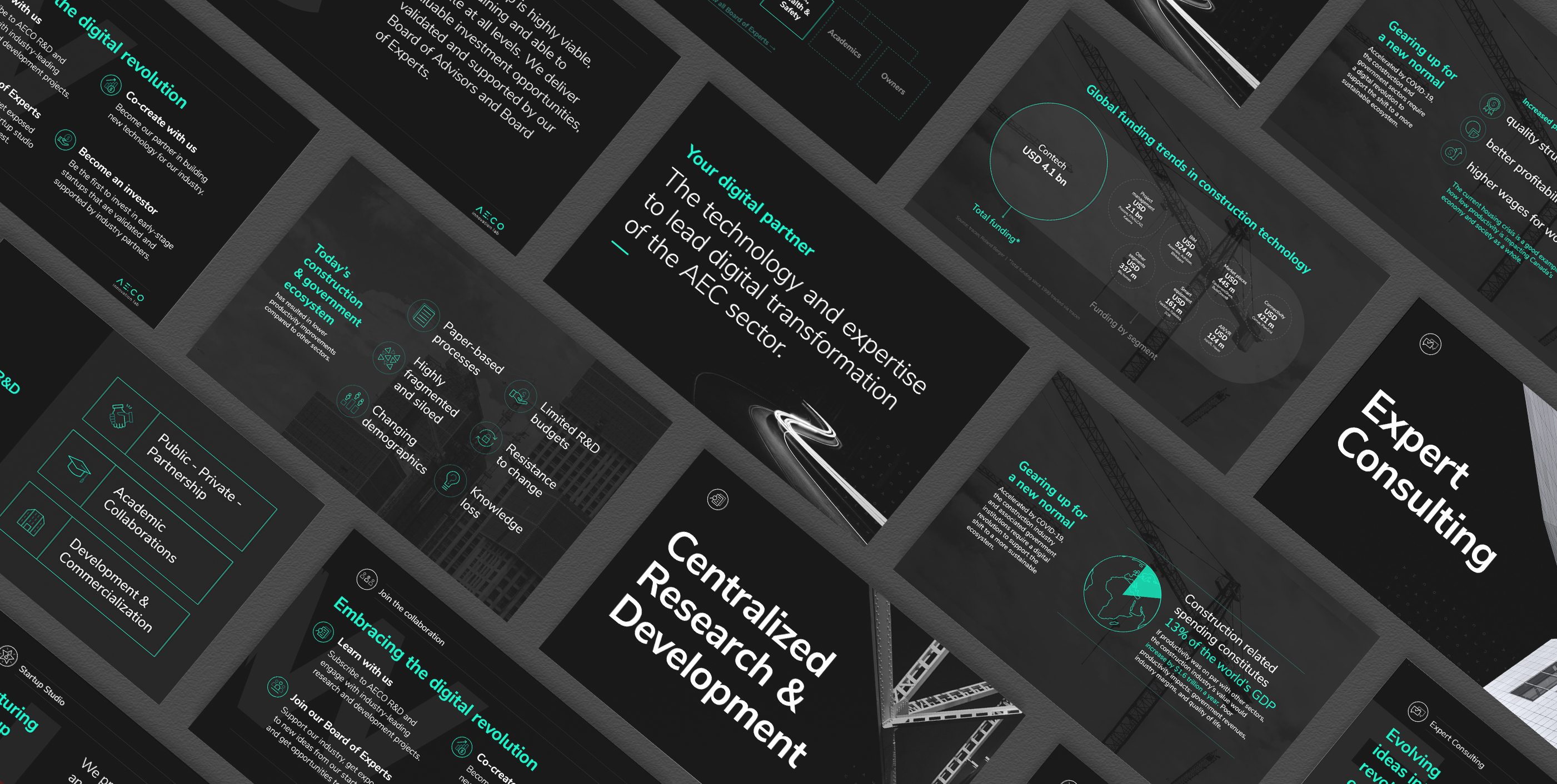 AECO presentation slides mockup