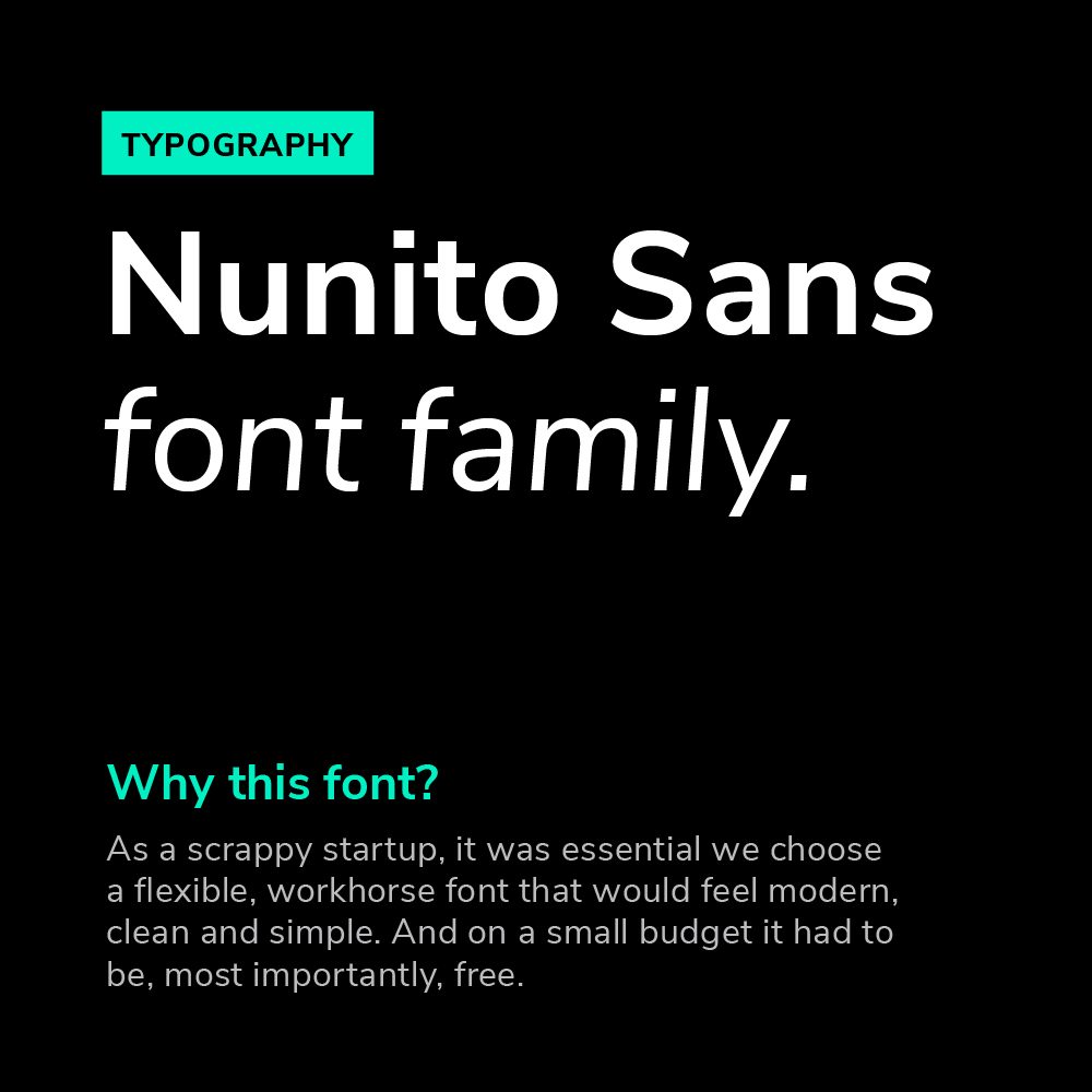 AECO typography: Nunito Sans font family