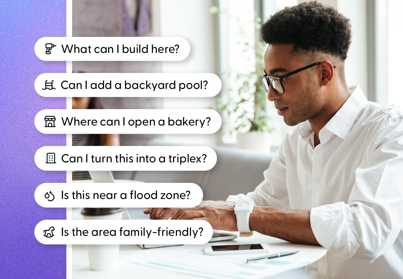LandLogic conversational search prompts