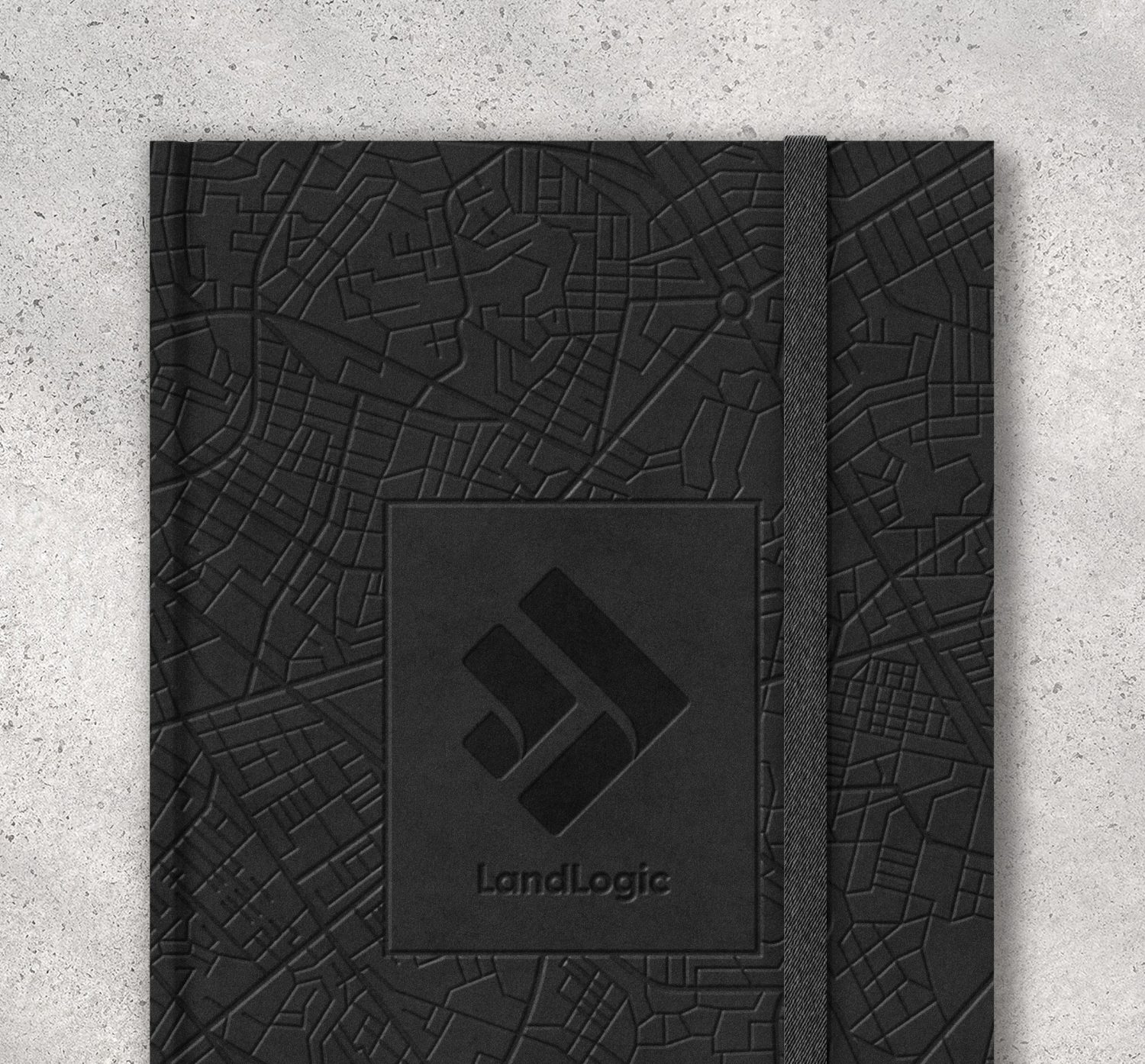 LandLogic embossed journal notebook