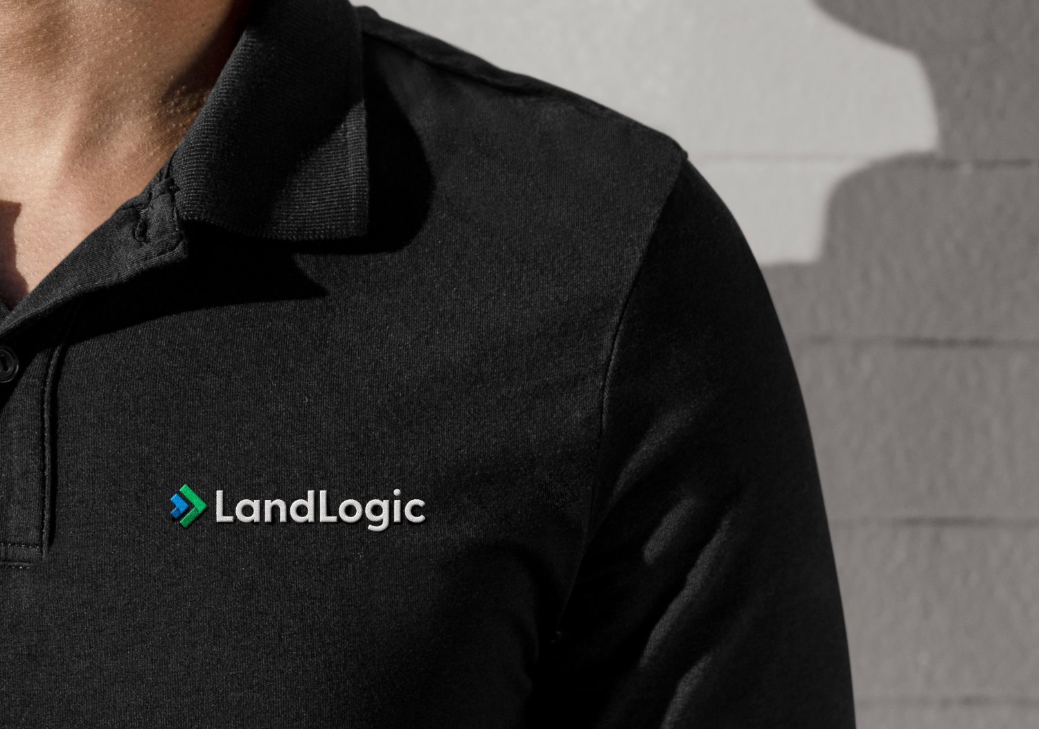 LandLogic polo mockup