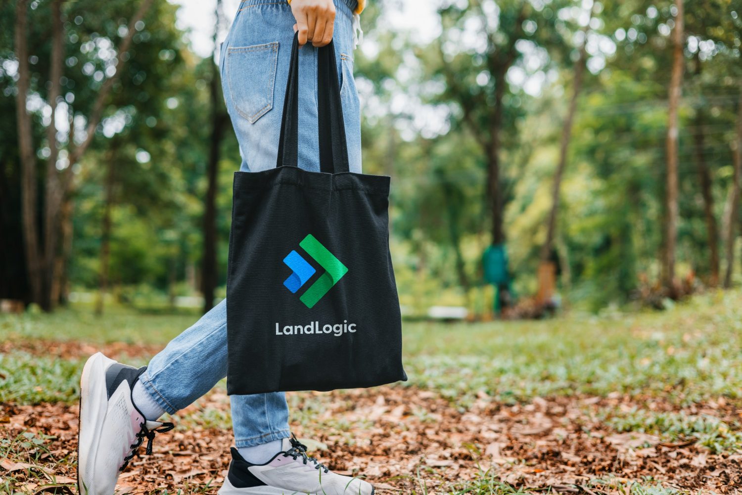 LandLogic tote bag mockup