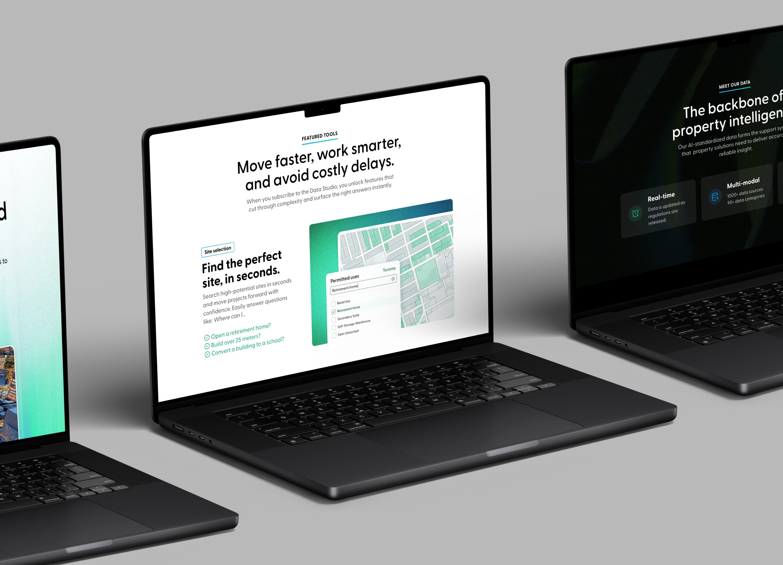 LandLogic website on laptops