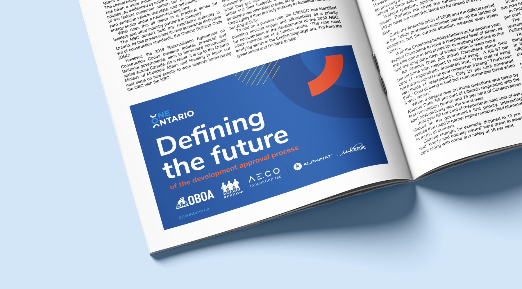 One Ontario print ad: Defining the future