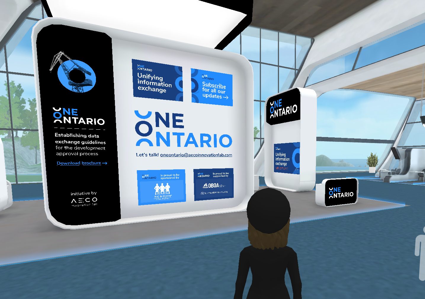 One Ontario booth presentation screen