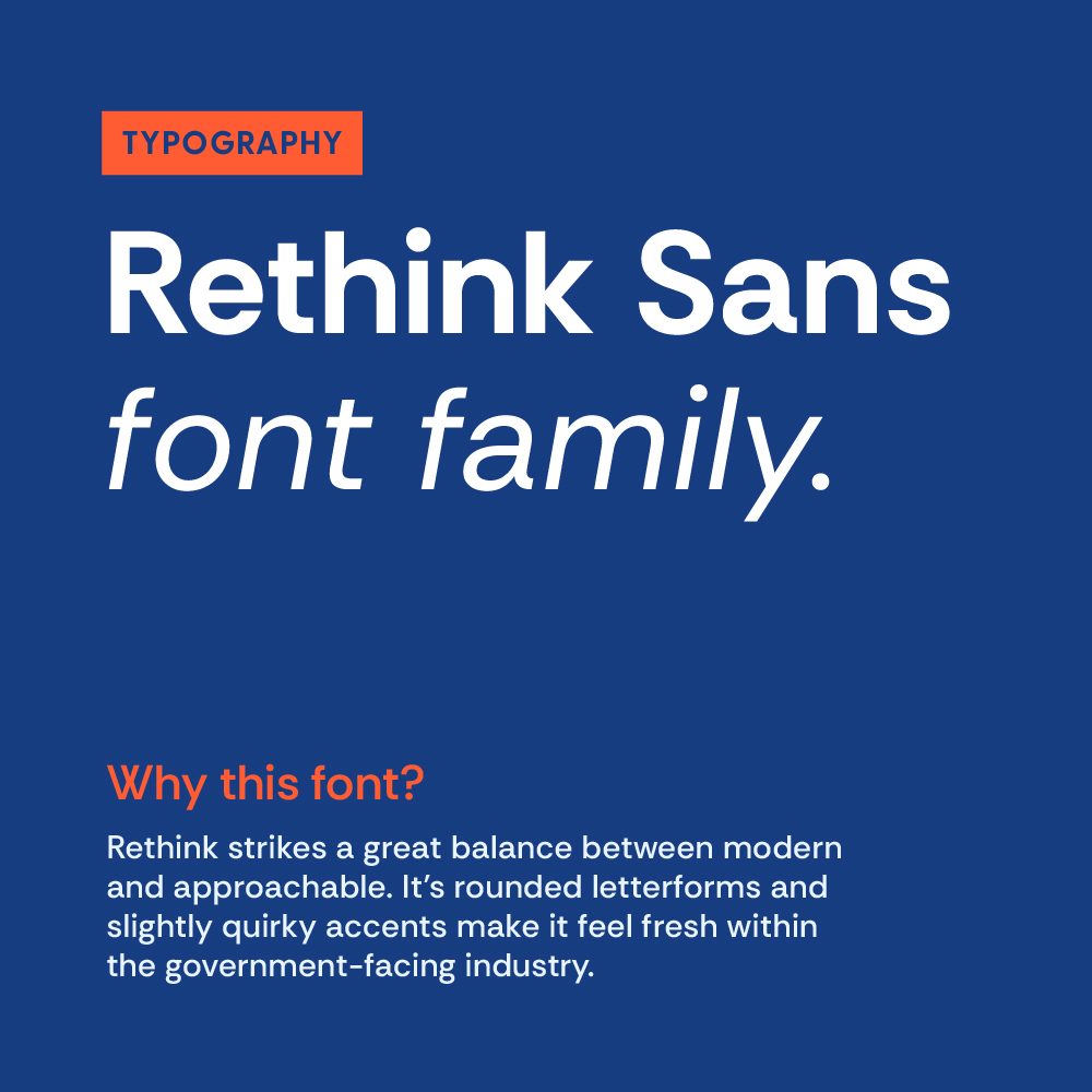 One Ontario typography: Rethink Sans font family