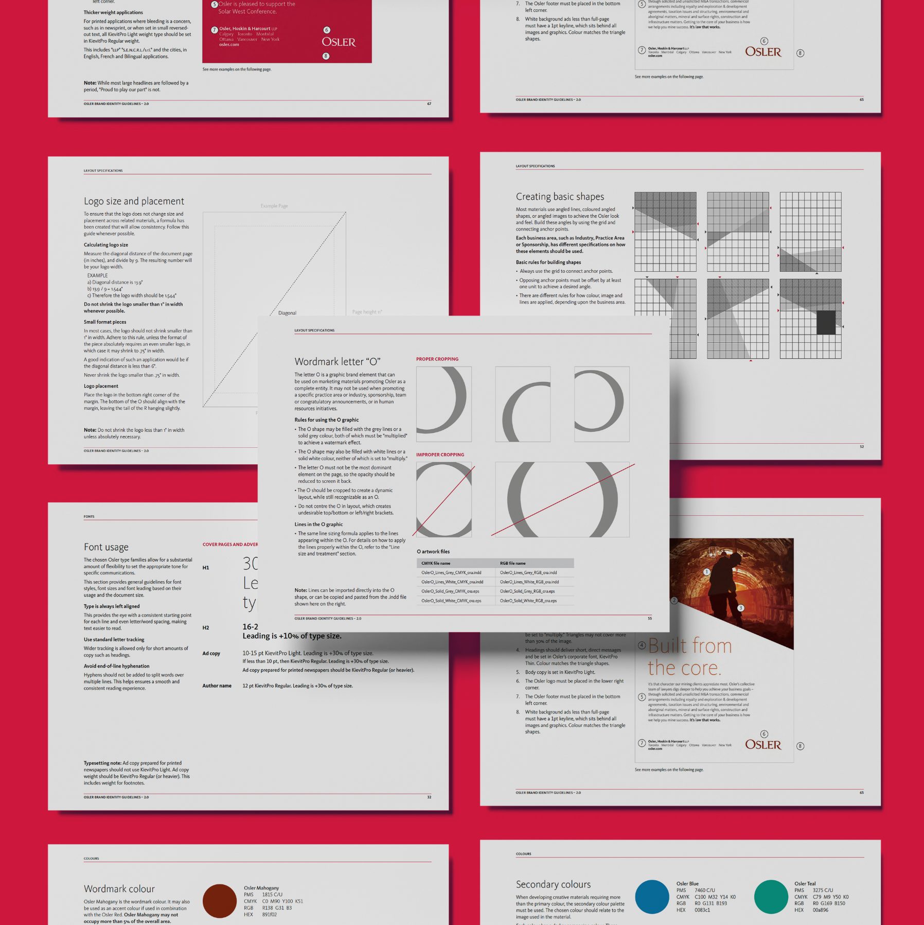 Osler brand guidelines pages